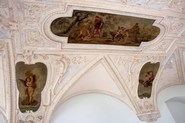Interno Del Primo Castello Barocco Holesov Moravia Repubblica Ceca — Foto Stock