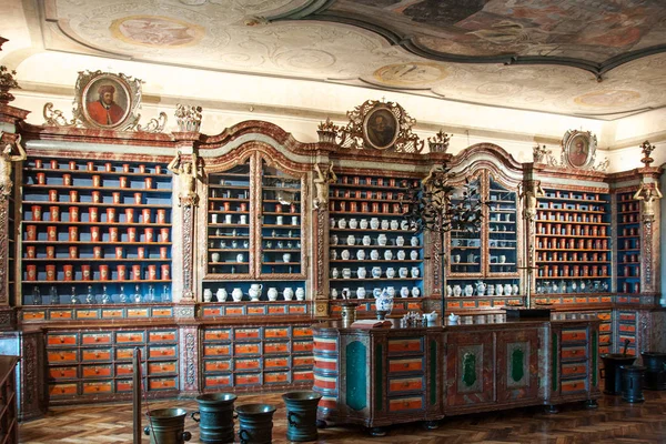 Kuks Τσεχική Δημοκρατία Μαΐου 2019 Εσωτερικό Του Ιστορικού Φαρμακείο Στο — Φωτογραφία Αρχείου