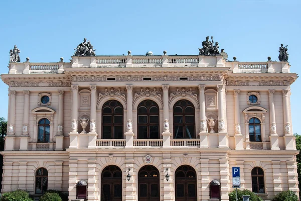 Liberec Tschechische Republik Juni 2019 Antikes Reich Dekoriertes Salda Theaterhaus — Stockfoto