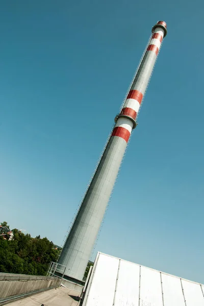 Liberec République Tchèque Juin 2019 Haute Cheminée Incinérateur Déchets Liberec — Photo