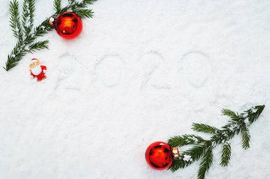 Noel Baba 'yla Noel tatili dekoru. Yeni yıl dekorasyonu