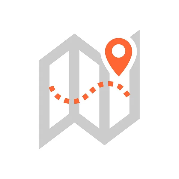 Map Pin icon. Flat vector illustration for web design or mobile concept