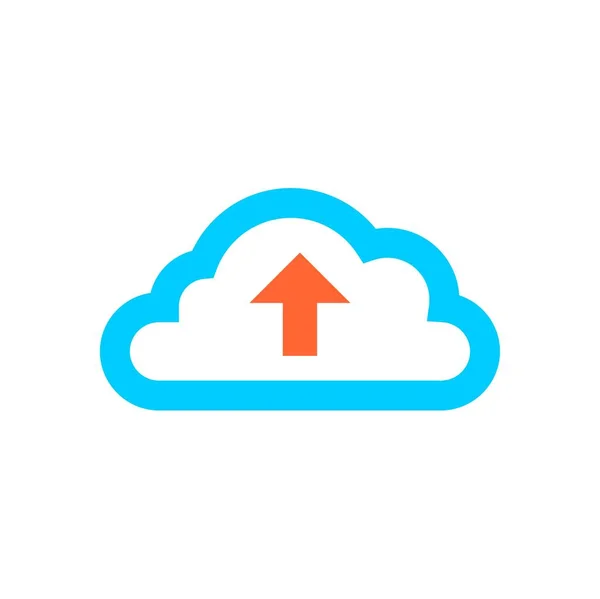 Icon hochladen. Cloud-Download-Symbol. flache Vektordarstellung für Web oder mobile App — Stockvektor