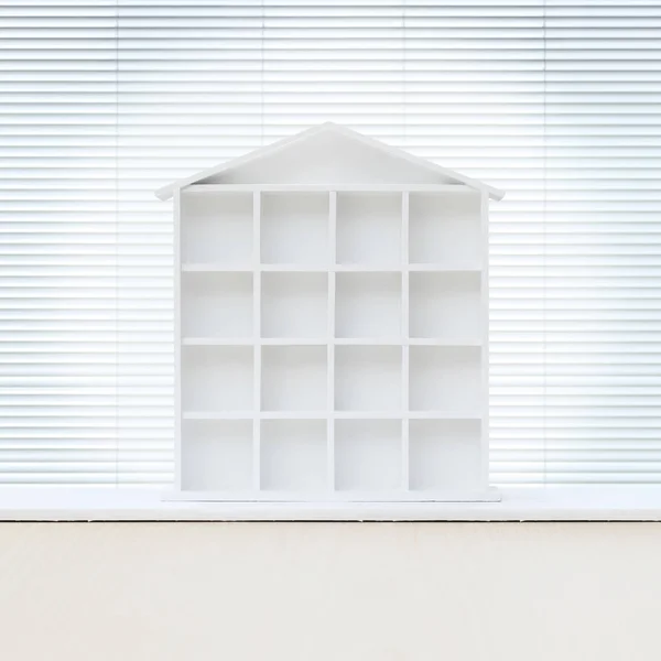 Casa Modelo Blanco Aislado Sobre Mesa — Foto de Stock