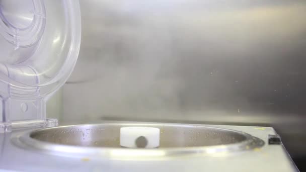 Jam Produktion Med Bakverk Mixer Vattenkokare Industrimaskin Matlagning Mat — Stockvideo