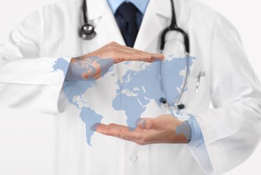 uluslararası sağlık sigortası kavramı, eller doktor c
