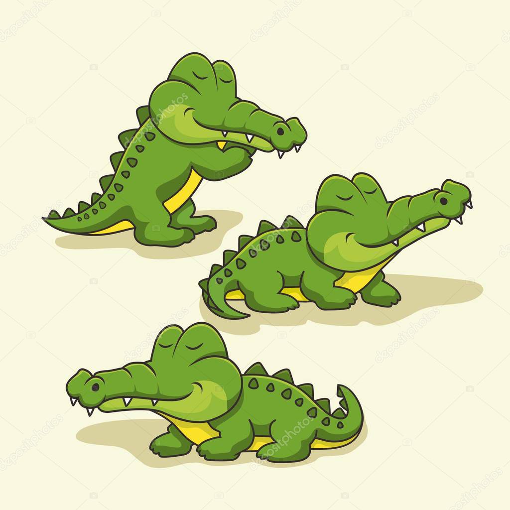 Alligator Cartoon Animals Crocodile