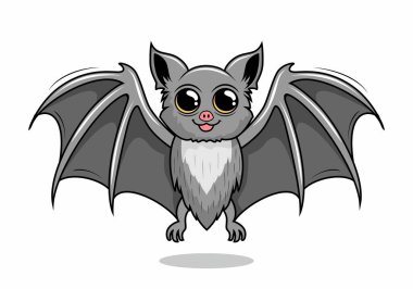 Yarasa çizgi filmi Vampir Yarasa İllüstrasyonunu İzole Etti