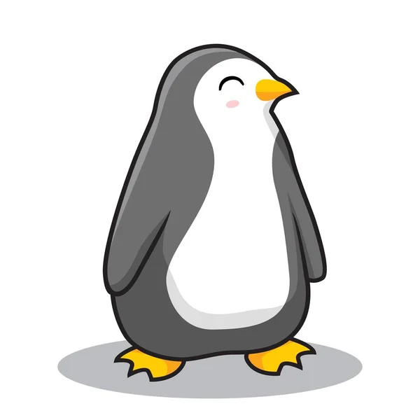 Tučňák Karikatura Roztomilá Zvířata Ilustrace — Stockový vektor