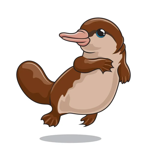 Platypus Cartoon Australian Animals Illustration — Stock vektor