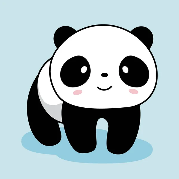 Panda Cartoon Cute Zwierząt Ilustracji — Wektor stockowy