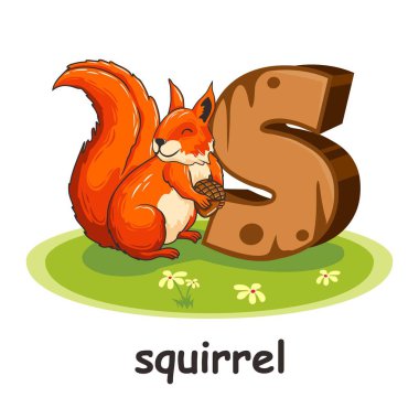 Sincap Çizgi Filmi 3D Tahta Alfabe Hayvanlar Harfi S