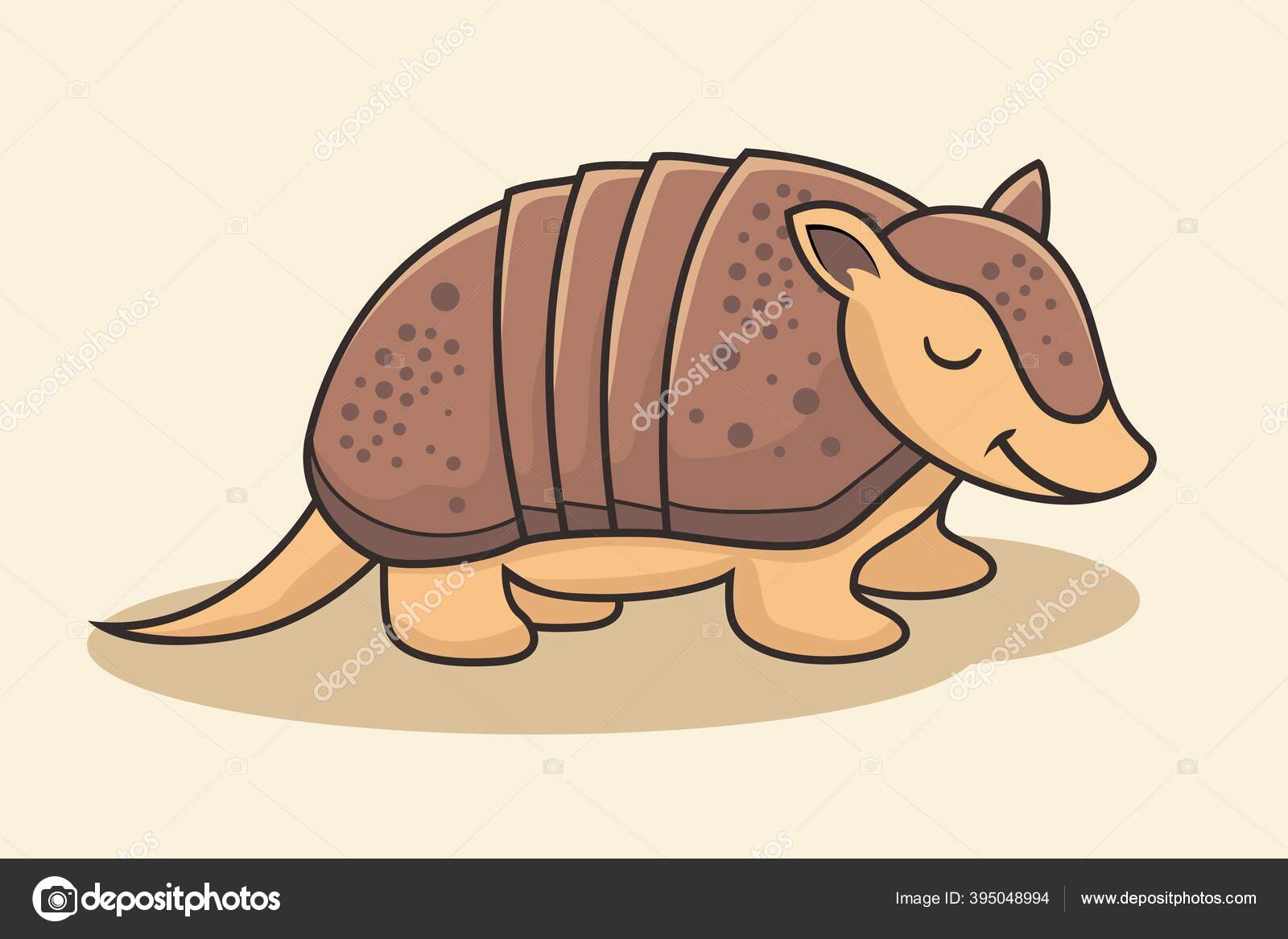 Armadillo Cartoon Walking Isolated Stock Vector by ©eriek 395048994, image size:1600x1167