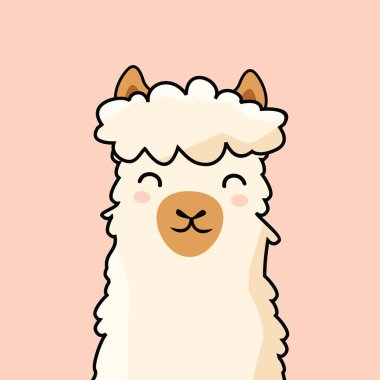 Baş Llama Çizgi Filmi Alpaka
