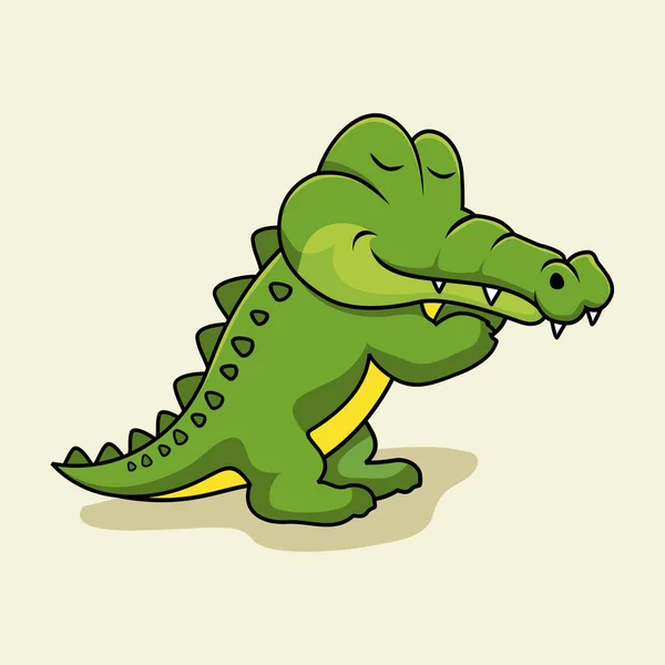 Crocodile Cartoon Alligator Animaux Mignons — Image vectorielle