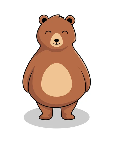 Urso Dos Desenhos Animados Bonito Mel Urso — Vetor de Stock