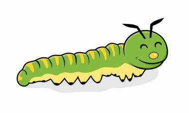 Tırtıl Çizgi Filmi İzole Resimler