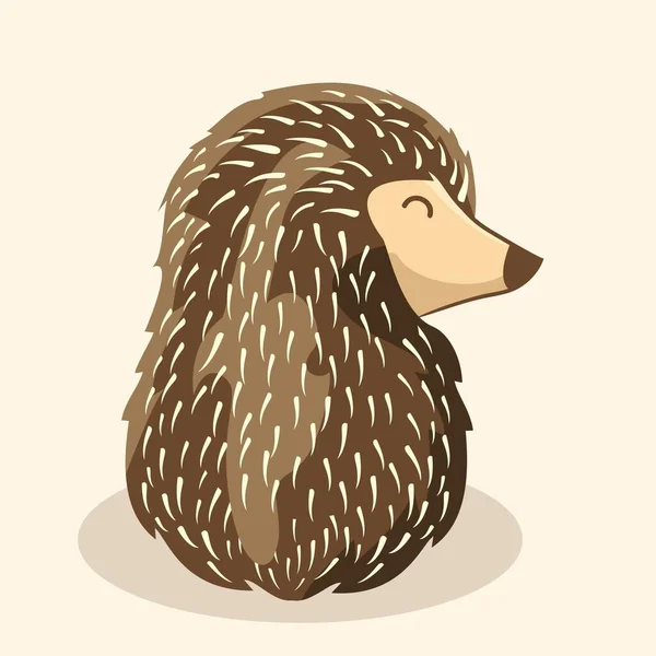 Hedgehog Cartoon Zoek Terug Stekelvarken Schattig Dieren — Stockvector