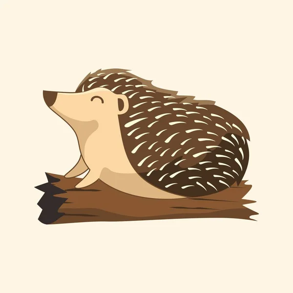 Hedgehog Desenhos Animados Porco Espinho Animais Bonitos —  Vetores de Stock