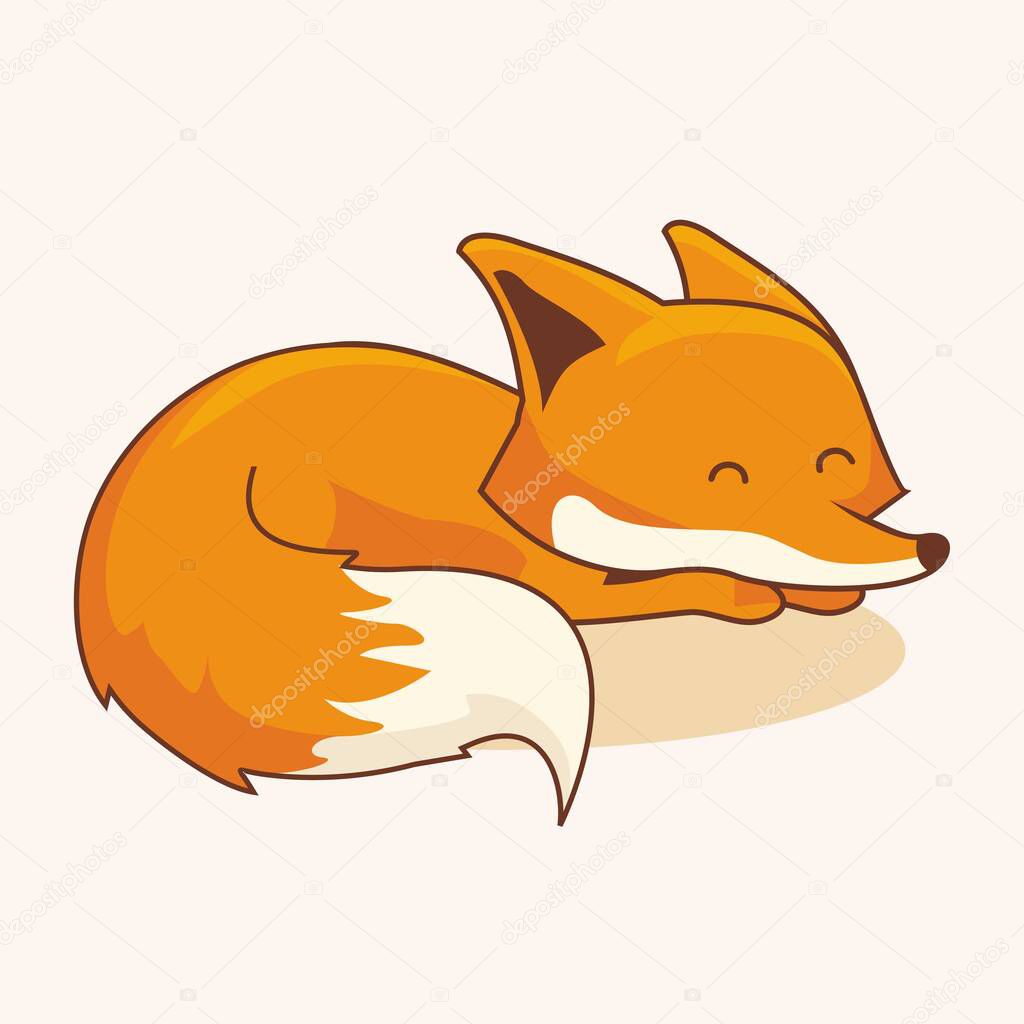 Fox Cartoon Sleep Animals Sleeping