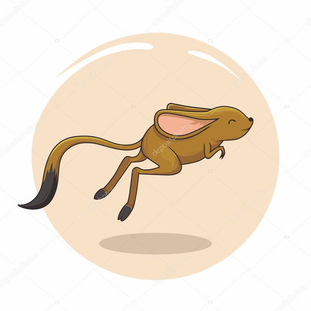 Jerboa Cartoon Desert Animals Illustration