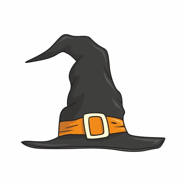 Chapeau Sorcière Halloween Cartoon Vector — Image vectorielle