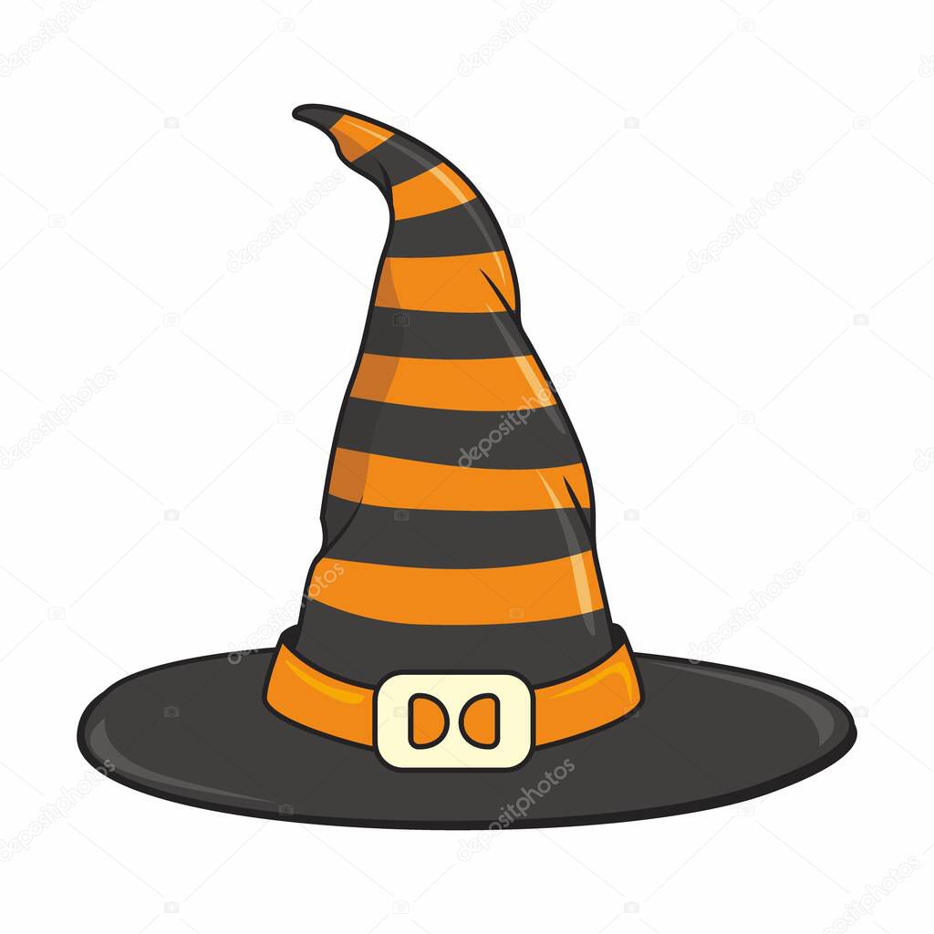 Witch Hat Halloween Cartoon Vector