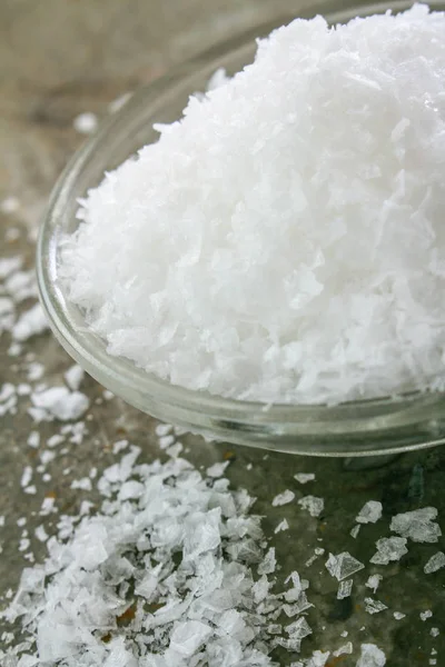 Sea Salt Kristaller Skålen — Stockfoto