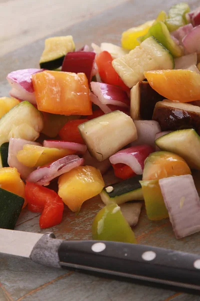 Freshly Prepared Mixed Vegetables — Stock Photo, Image