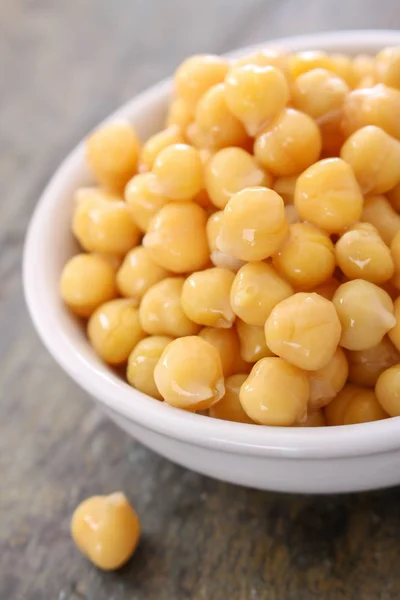 Garbanzos Plato Blanco — Foto de Stock