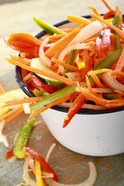 Przygotowanie Warzyw Mieszanych Stir Fry — Zdjęcie stockowe