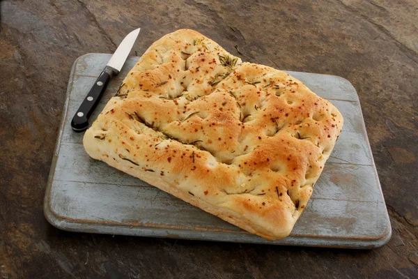 Frisch Gebackenes Focaccia Brot — Stockfoto