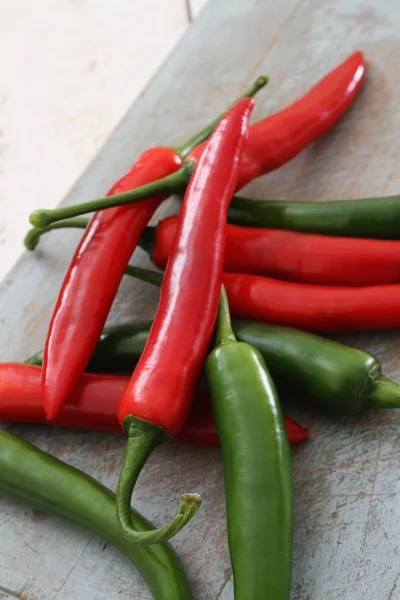 red and green chillies