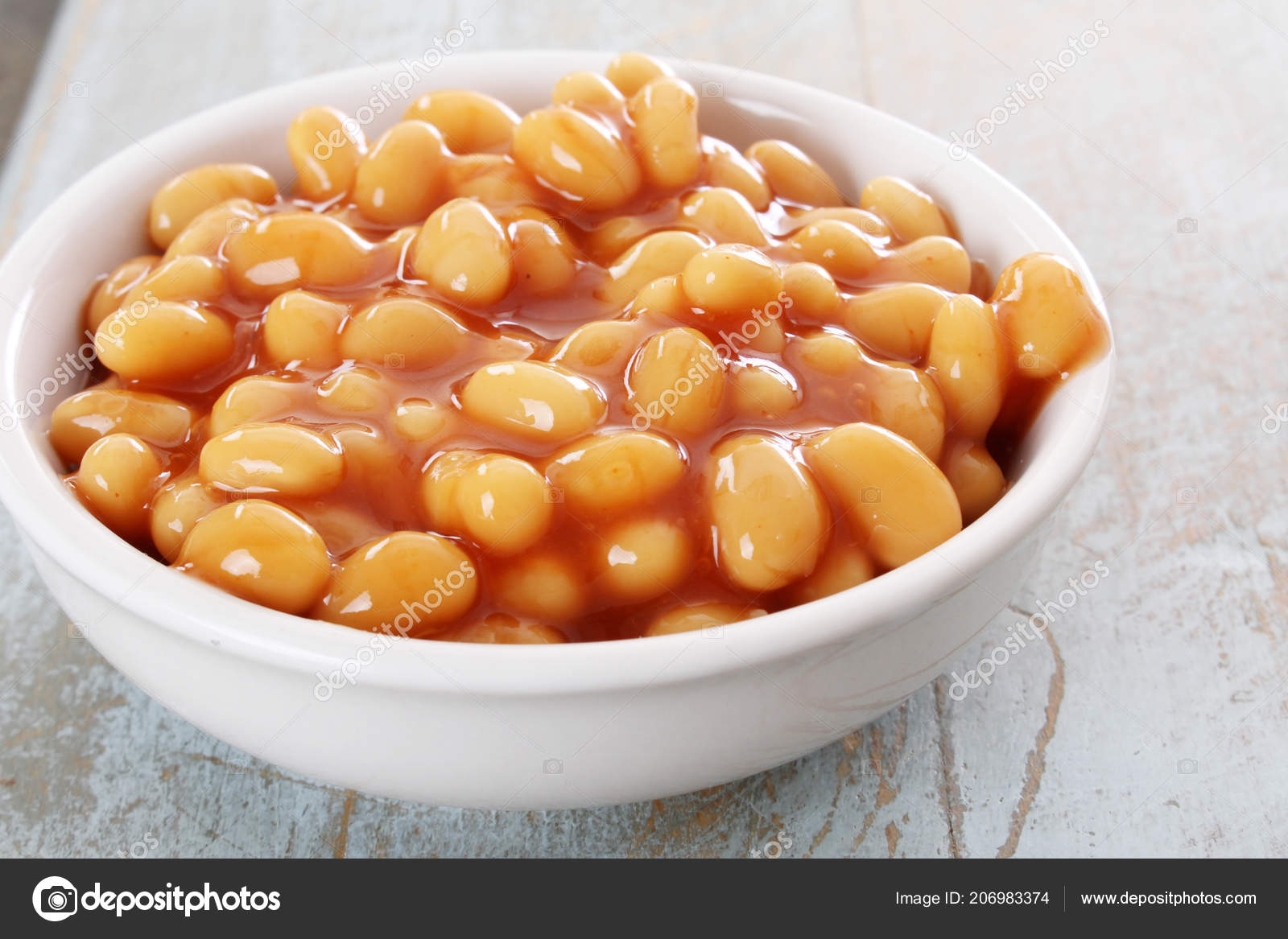 Baked Beans Tomato Sauce Stock Photo by ©neillangan 206983374