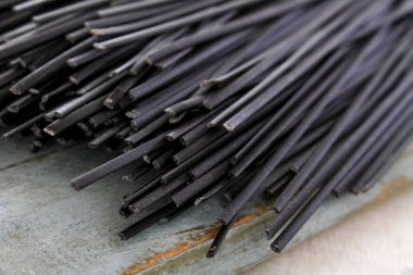 Makarna İtalyan Squid mürekkep linguine