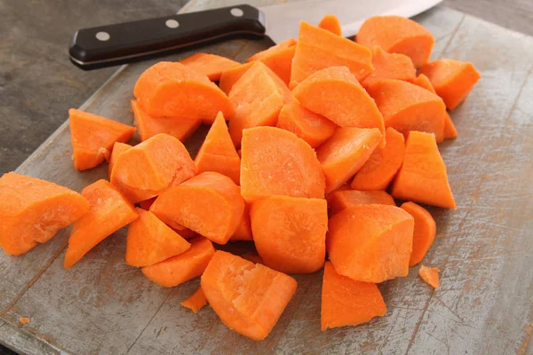 Zanahorias Picado Corte Bruto — Foto de Stock