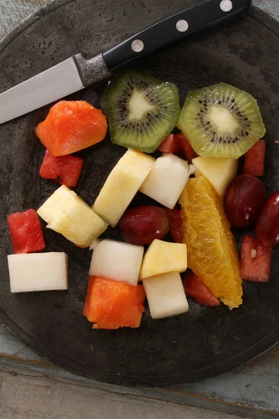 Préparer Une Salade Fruits Saine — Photo