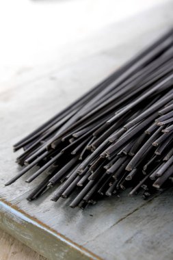 Makarna İtalyan Squid mürekkep linguine