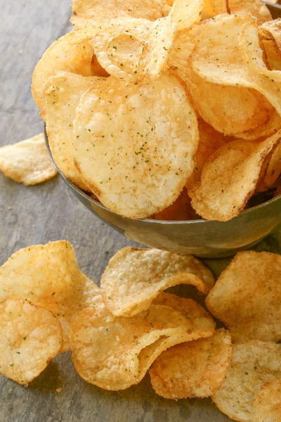 potato crisp chips in the bowl