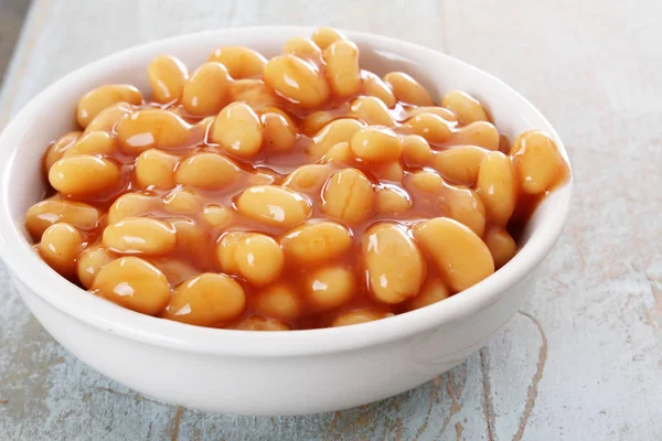 Gebakken Bonen Tomatensaus — Stockfoto