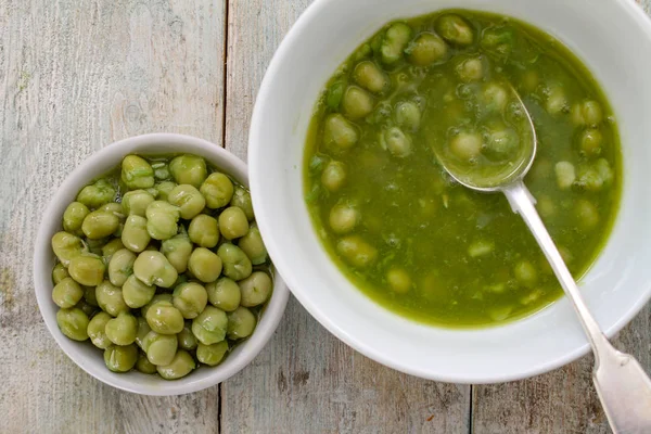 Guisantes Marrowfat Preparados Sobre Mesa — Foto de Stock