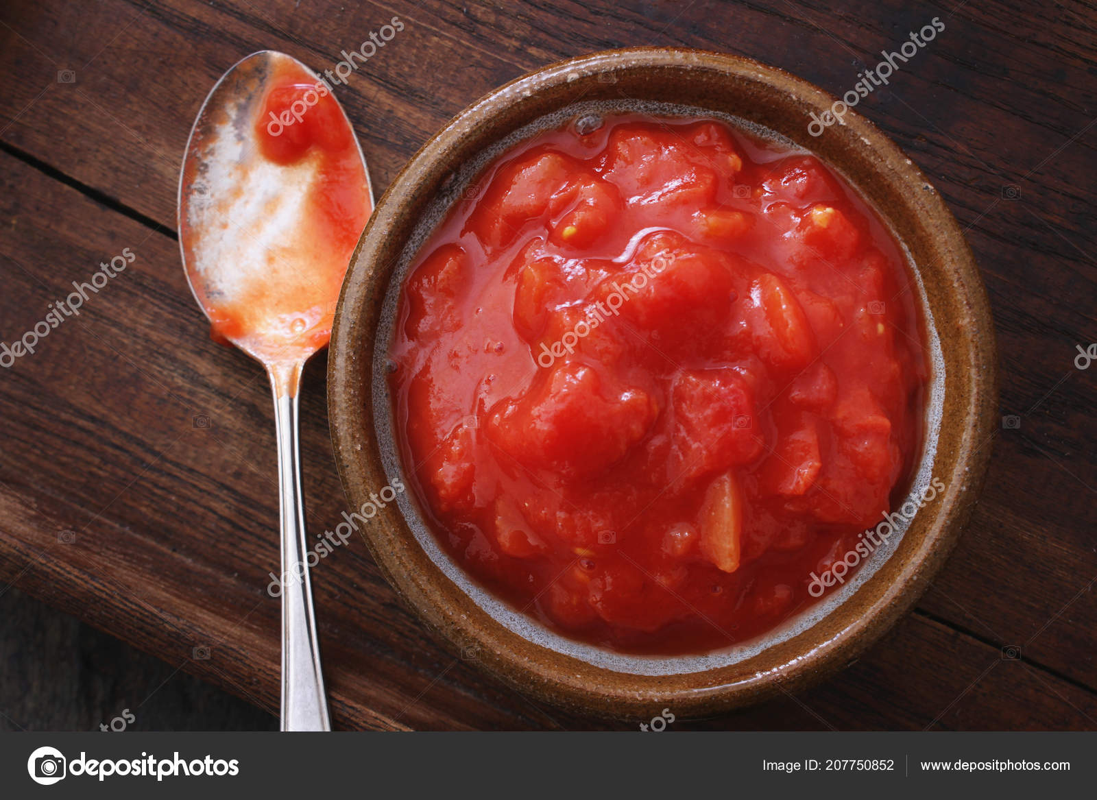Chopped Peeled Plum Tomatoes Stock Photo by ©neillangan 207750852