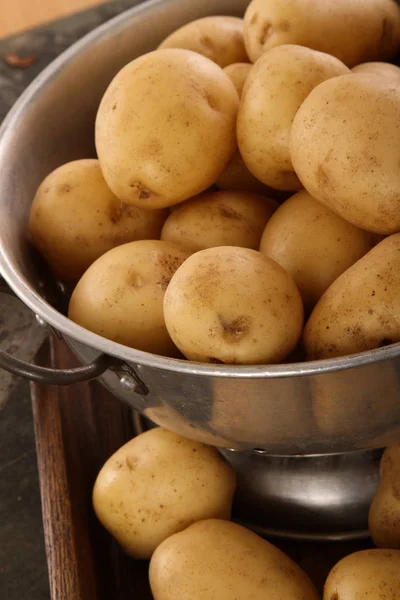 preparing fresh ripe potatoes