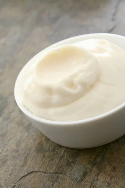 Mayonnaise Fraîche Dans Assiette Images De Stock Libres De Droits