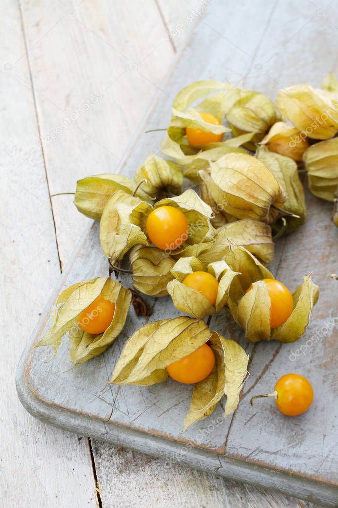 physalis fruit on the table