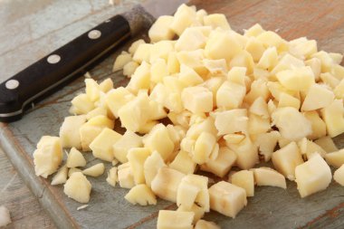 Doğranmış taze lezzetli Yaban havucu