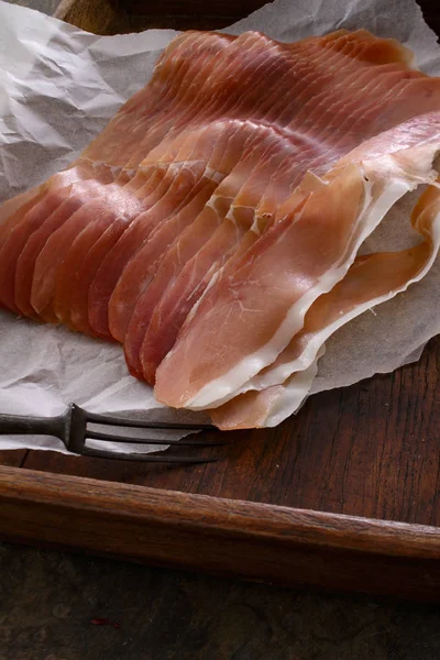 Fresh Tasty Cured Ham Slices — Stock Photo, Image