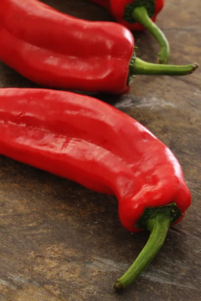 Preparação Pimentos Frescos Maduros — Fotografia de Stock