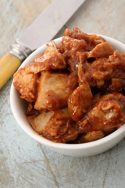 Barbecue Chicken Sandwich Filling — Stock Photo, Image