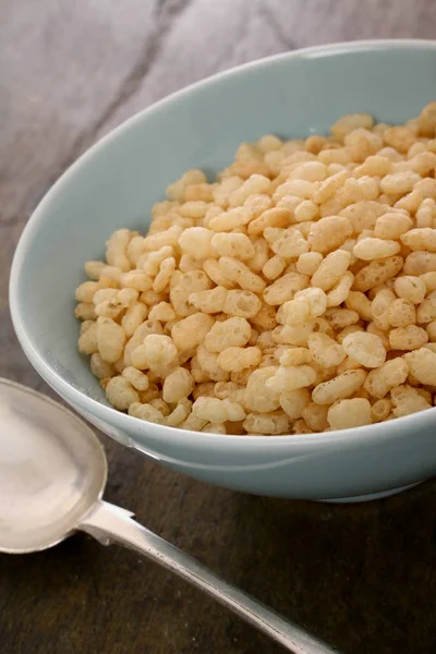 Fresh Tasty Puffed Rice Cereal — Stock Photo, Image